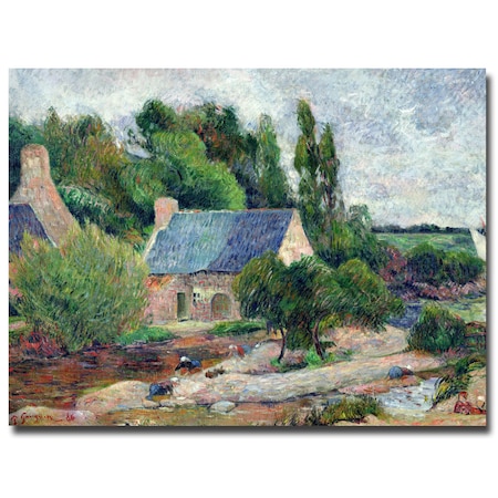 Trademark Fine Art Paul Gauguin 'Washerwomen at Pont-Aven, 1886' Canvas Art, 35x47 BL0278-C3547GG